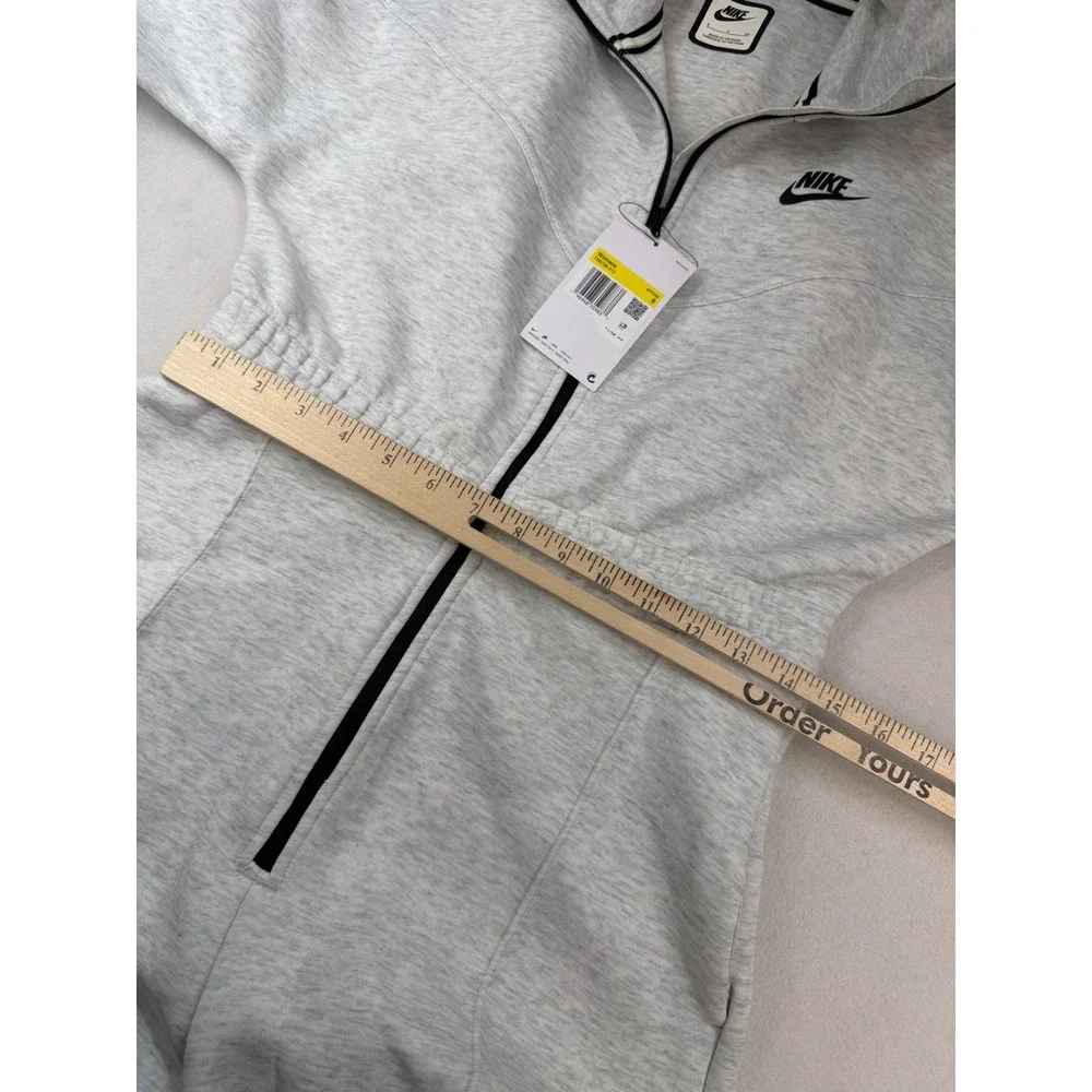 Nike Sportswear Tech Fleece Women Jumpsuit Grey Heather FB8798-013 Small NWT